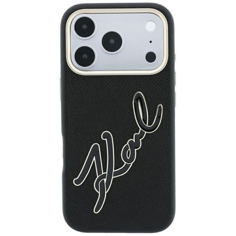 Husă Karl Lagerfeld pentru iPhone 17 Pro / iPhone 18 Pro, neagră