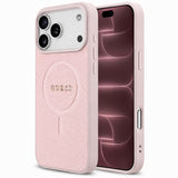 Husa de protectie Guess Saffiano compatibil cu iPhone 18 Pro Max / iPhone 17 Pro Max, Roz