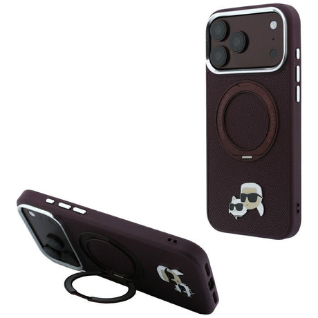 Husa de protectie Karl Lagerfeld compatibil cu iPhone 17 Pro Max / iPhone 18 Pro Max, Bordo