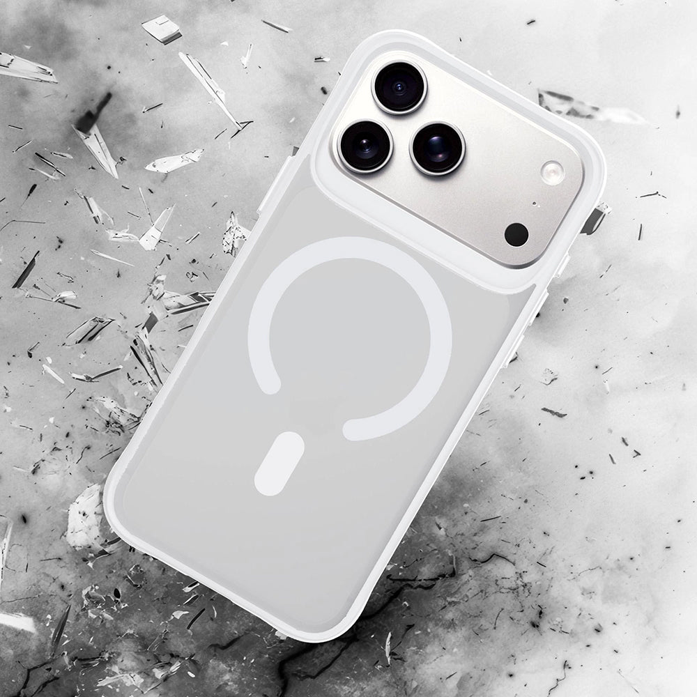 Husa de protectie 3mk Smoke MagCase compatibil cu iPhone 17 Pro Max / iPhone 18 Pro Max, Alb