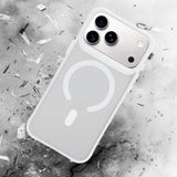 Husa de protectie 3mk Smoke MagCase compatibil cu iPhone 17 Pro / iPhone 18 Pro, Alb