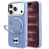 Husa de protectie Karl Lagerfeld Saffiano Ring Stand 360 compatibil cu iPhone 18 Pro Max / iPhone 17 Pro Max, Albastru