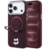 Husa de protectie Karl Lagerfeld compatibil cu iPhone 18 Pro Max / iPhone 17 Pro Max, Roșu Burgundy