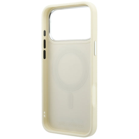 Husa de protectie Karl Lagerfeld Saffiano compatibil cu iPhone 18 Pro Max / iPhone 17 Pro Max, Bej