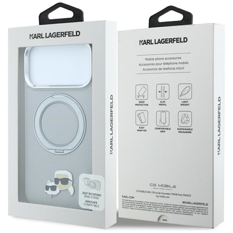 Husa de protectie Karl Lagerfeld compatibil cu iPhone 18 Pro / iPhone 17 Pro, Gri