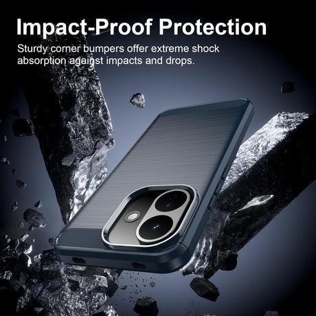 Husa de protectie Techsuit Carbon Silicone compatibil cu Xiaomi Redmi Note 17 Pro 5G, Albastru