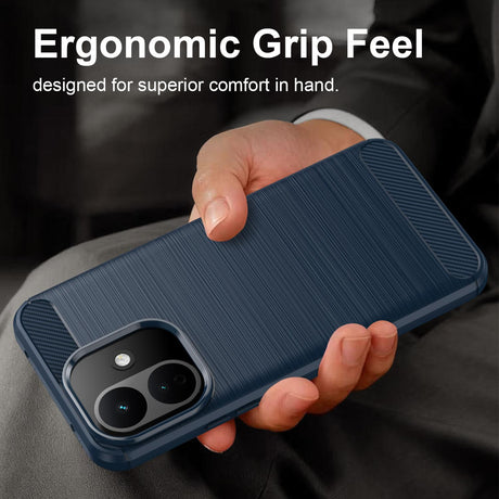 Husa de protectie Techsuit Carbon Silicone compatibil cu Xiaomi Redmi Note 17 Pro 5G, Albastru
