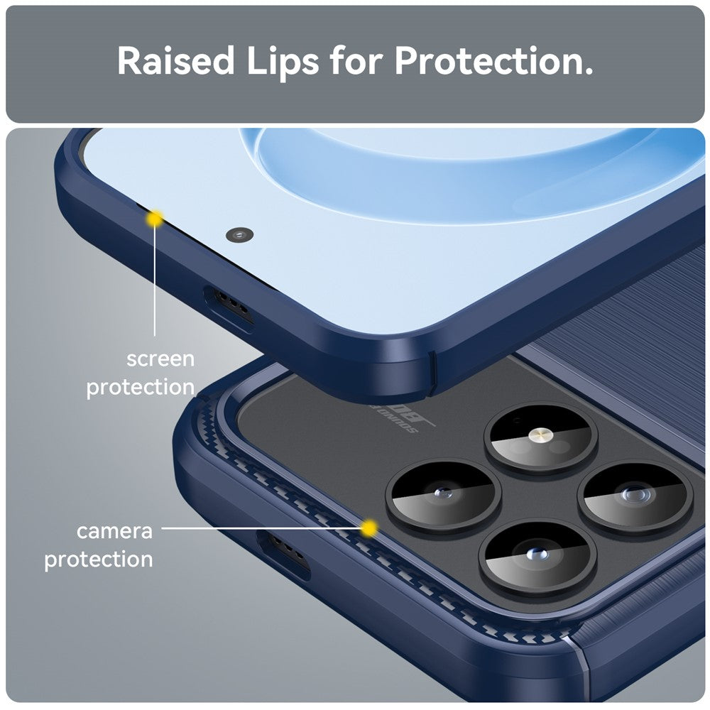 Husa de protectie Techsuit Carbon Silicone compatibil cu Xiaomi Poco F9 Pro, Albastru