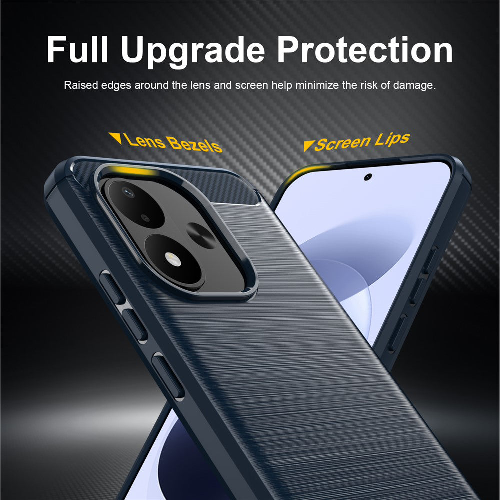 Husa de protectie Techsuit Carbon Silicone compatibil cu Xiaomi Redmi Note 17 4G / Redmi Note 17 5G, Albastru