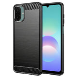 Husa de protectie Techsuit Carbon Silicone compatibil cu Samsung Galaxy A08 4G / A07 5G, Negru
