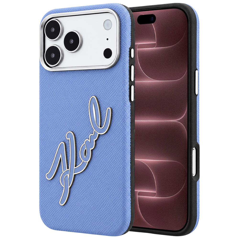 Husa de protectie Karl Lagerfeld compatibil cu iPhone 17 Pro Max / iPhone 18 Pro Max, Albastru