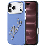 Husa de protectie Karl Lagerfeld compatibil cu iPhone 17 Pro Max / iPhone 18 Pro Max, Albastru