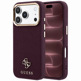 Husa de protectie Guess Saffiano compatibil cu iPhone 17 Pro Max / iPhone 18 Pro Max, Bordo