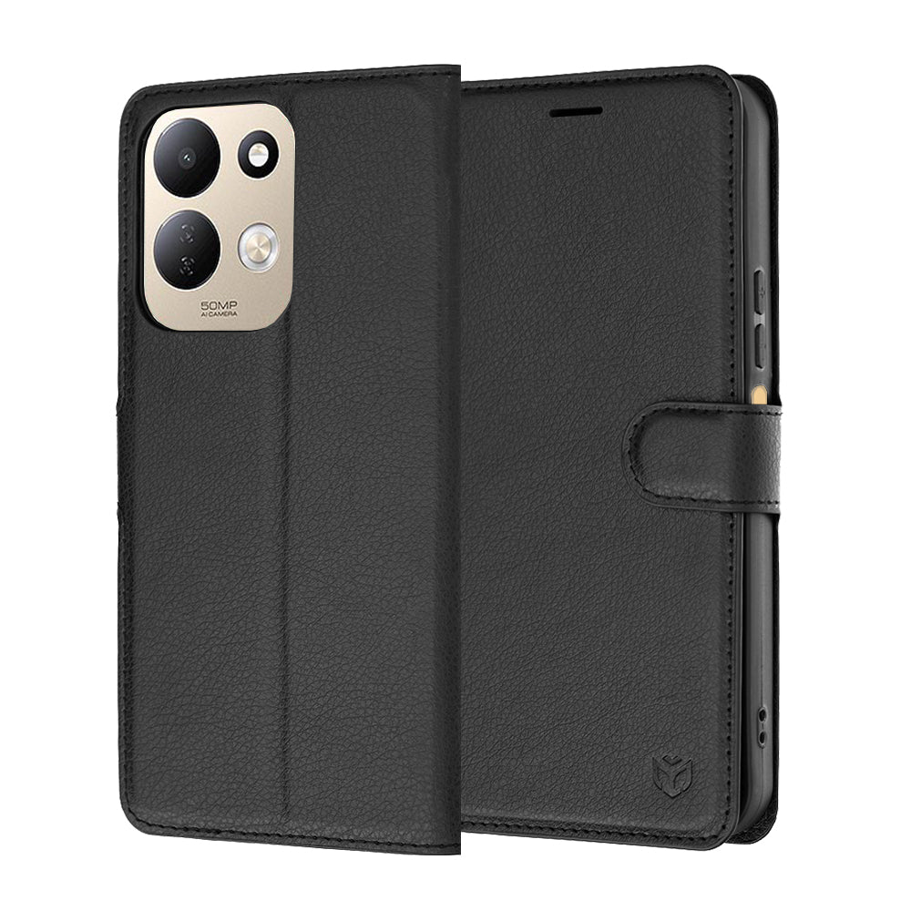 Husa de protectie Techsuit Leather Folio compatibil cu Xiaomi Redmi 17 4G / Redmi 17 5G, Negru