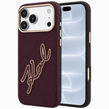 Husa de protectie Karl Lagerfeld compatibil cu iPhone 17 Pro / iPhone 18 Pro, Bordo