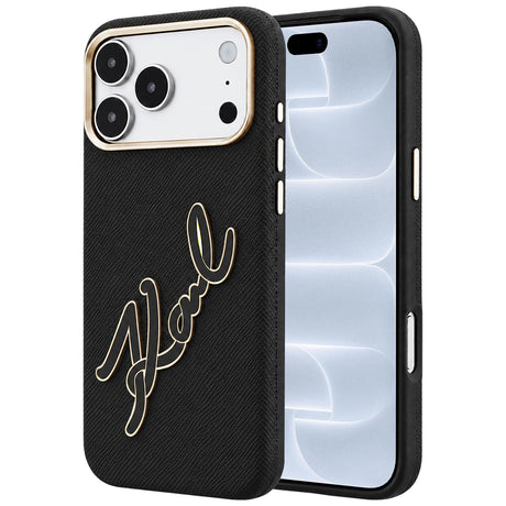 Husă Karl Lagerfeld pentru iPhone 17 Pro / iPhone 18 Pro, neagră