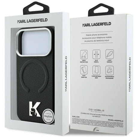 Husa de protectie Karl Lagerfeld compatibil cu iPhone 18 Pro Max / iPhone 17 Pro Max, Negru