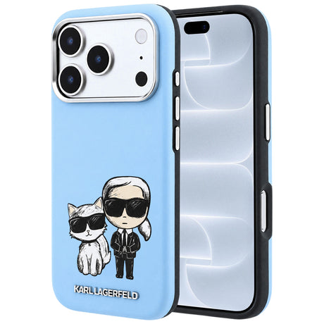 Husă de protecție Karl Lagerfeld pentru iPhone 18 Pro / iPhone 17 Pro, albastră