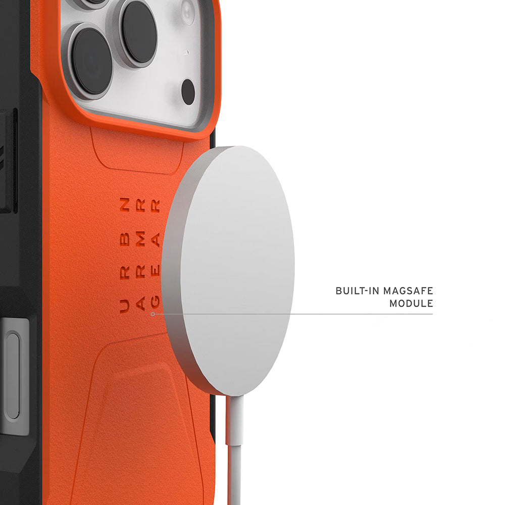 Husa de protectie UAG Civilian compatibil cu iPhone 17 Pro, Portocaliu