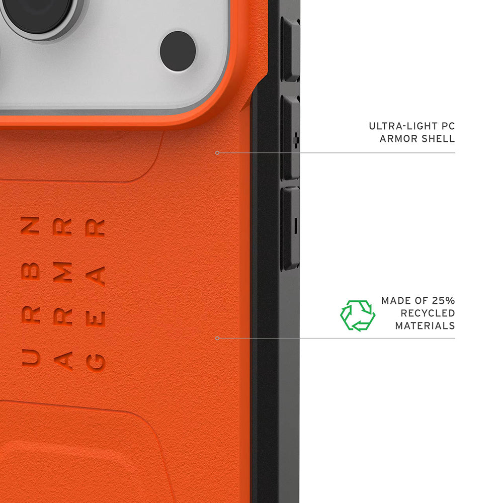 Husa de protectie UAG Civilian compatibil cu iPhone 17 Pro, Portocaliu