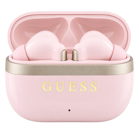 Casti In-ear, BT, TWS - Guess Glossy Gold Line Classic (GUTWSN2HGGSP) - Pink