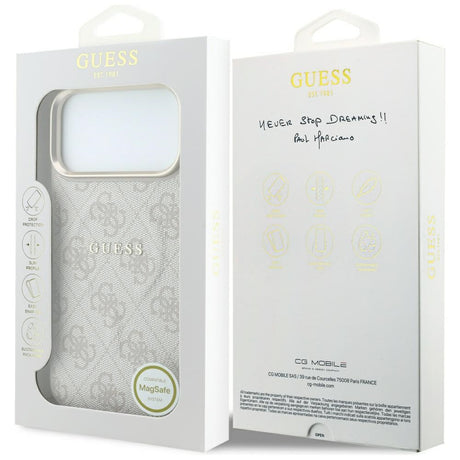 Husa de protectie Guess 4G Embossed Ring compatibil cu iPhone 18 Pro / iPhone 17 Pro, Roz