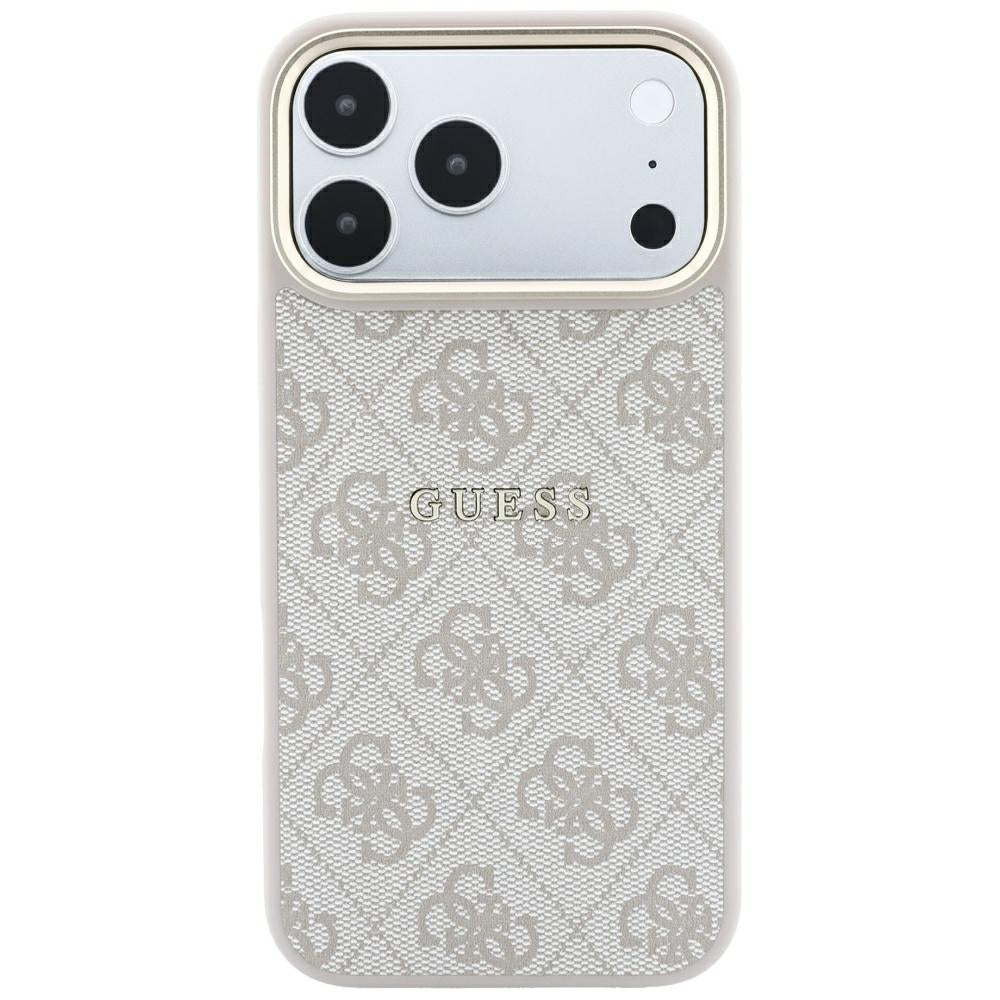 Husa de protectie Guess 4G Embossed Ring compatibil cu iPhone 18 Pro / iPhone 17 Pro, Roz