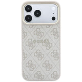 Husa de protectie Guess 4G Embossed Ring compatibil cu iPhone 18 Pro / iPhone 17 Pro, Roz