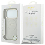 Husa de protectie Guess Saffiano compatibil cu iPhone 18 Pro / iPhone 17 Pro, Bej