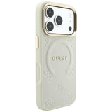 Husa de protectie Guess Saffiano compatibil cu iPhone 18 Pro / iPhone 17 Pro, Bej
