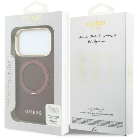 Husa de protectie Guess compatibil cu iPhone 17 Pro / iPhone 18 Pro, Bordo