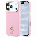 Husa de protectie Guess Saffiano Small 4G compatibil cu iPhone 18 Pro / iPhone 17 Pro, Roz