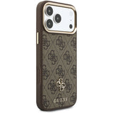 Husa de protectie Guess Hardcase 4G compatibil cu iPhone 18 Pro / iPhone 17 Pro, Maro