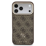 Husa de protectie Guess Hardcase 4G compatibil cu iPhone 18 Pro / iPhone 17 Pro, Maro