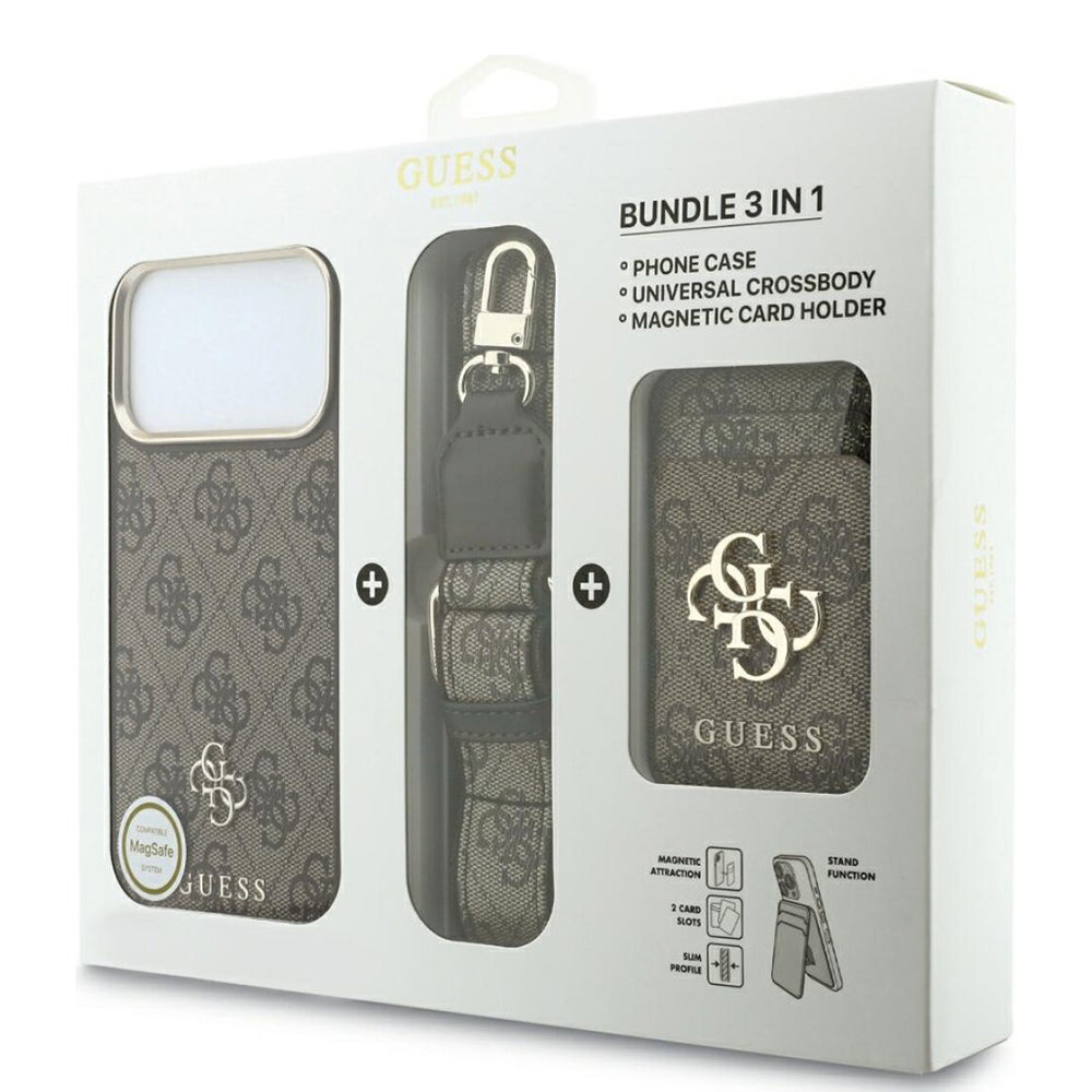 Husa de protectie Guess Hardcase 4G compatibil cu iPhone 18 Pro / iPhone 17 Pro, Maro