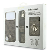 Husa de protectie Guess Hardcase 4G compatibil cu iPhone 18 Pro / iPhone 17 Pro, Maro