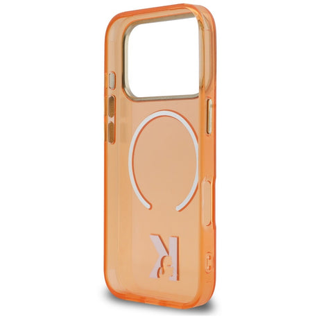 Husa de protectie Karl Lagerfeld compatibil cu iPhone 17 Pro / iPhone 18 Pro, Portocaliu
