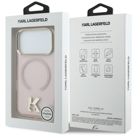 Husa de protectie Karl Lagerfeld compatibil cu iPhone 18 Pro Max / iPhone 17 Pro Max, Roz