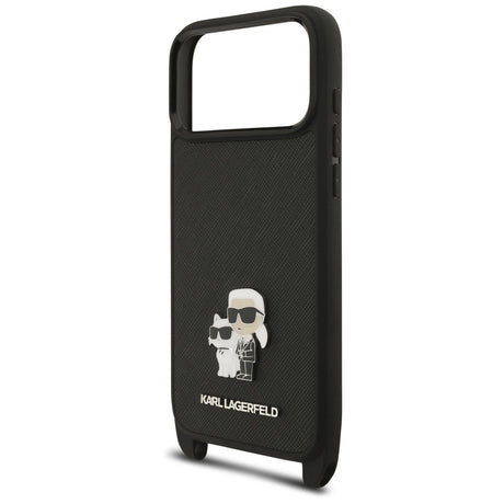 Husa de protectie Karl Lagerfeld Saffiano compatibil cu iPhone 17 Pro Max / iPhone 18 Pro Max, Negru