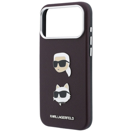 Husa de protectie Karl Lagerfeld Saffiano compatibil cu iPhone 18 Pro / iPhone 17 Pro, Bordo