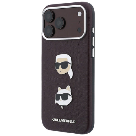 Husa de protectie Karl Lagerfeld Saffiano compatibil cu iPhone 17 Pro Max / iPhone 18 Pro Max, Bordo