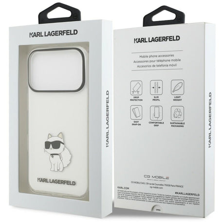 Husa de protectie Karl Lagerfeld compatibil cu iPhone 17 Pro / iPhone 18 Pro, Transparent