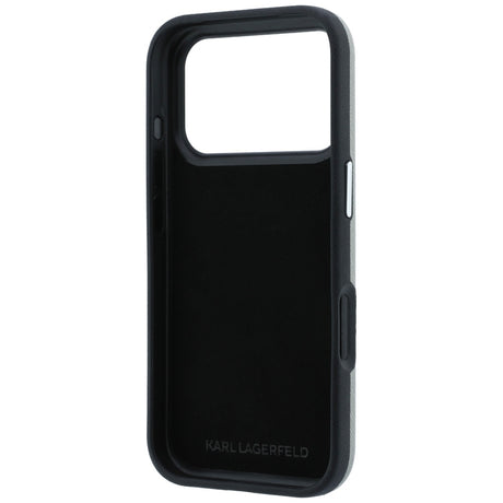Husa de protectie Karl Lagerfeld Saffiano compatibil cu iPhone 18 Pro / iPhone 17 Pro, Gri