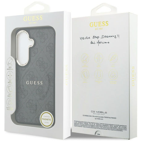 Husa de protectie Guess Leather 4G compatibil cu Samsung Galaxy S26 FE, Negru