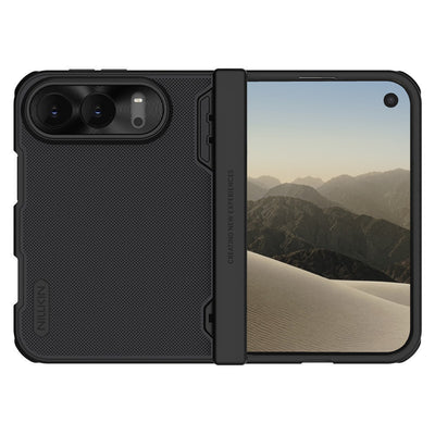 Husa de protectie Nillkin Super Frosted Shield Fold Magnetic compatibil cu iPhone Duo, Negru