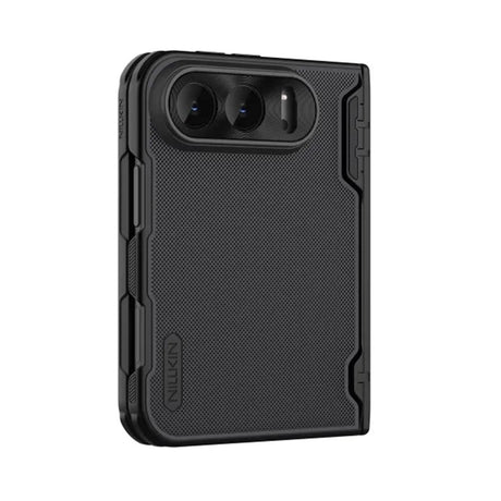Husa de protectie Nillkin Super Frosted Shield Fold Magnetic compatibil cu iPhone Duo, Negru