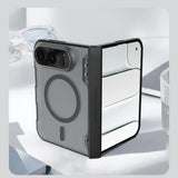 Husa de protectie Nillkin Super Frosted Shield Fold Magnetic compatibil cu iPhone Duo, Negru Transparent