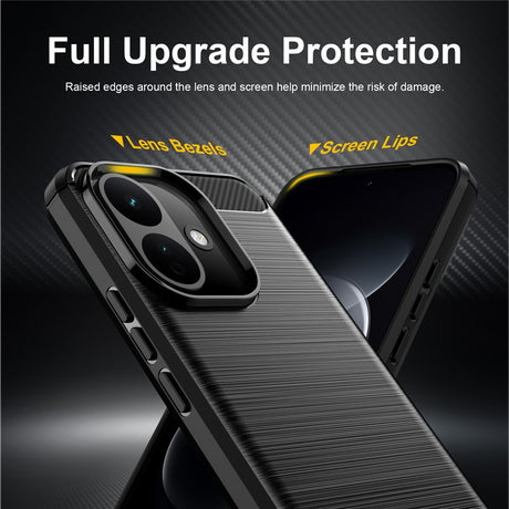 Husa de protectie Techsuit Carbon Silicone compatibil cu Xiaomi Redmi 17C 5G, Albastru