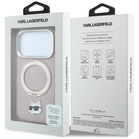 Husa de protectie Karl Lagerfeld compatibil cu iPhone 18 Pro / iPhone 17 Pro, Alb