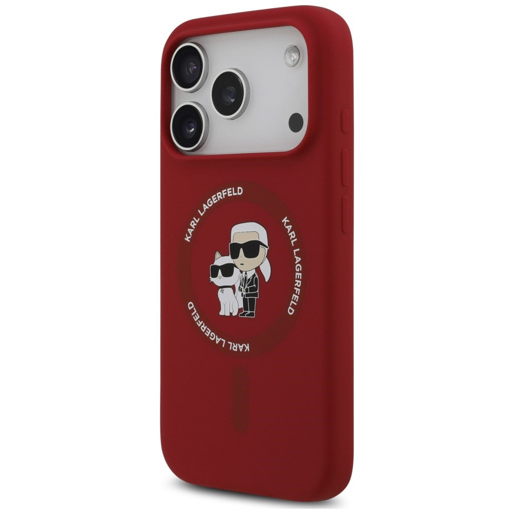 Husa de protectie Karl Lagerfeld compatibil cu iPhone 17 Pro / iPhone 18 Pro, Roșu